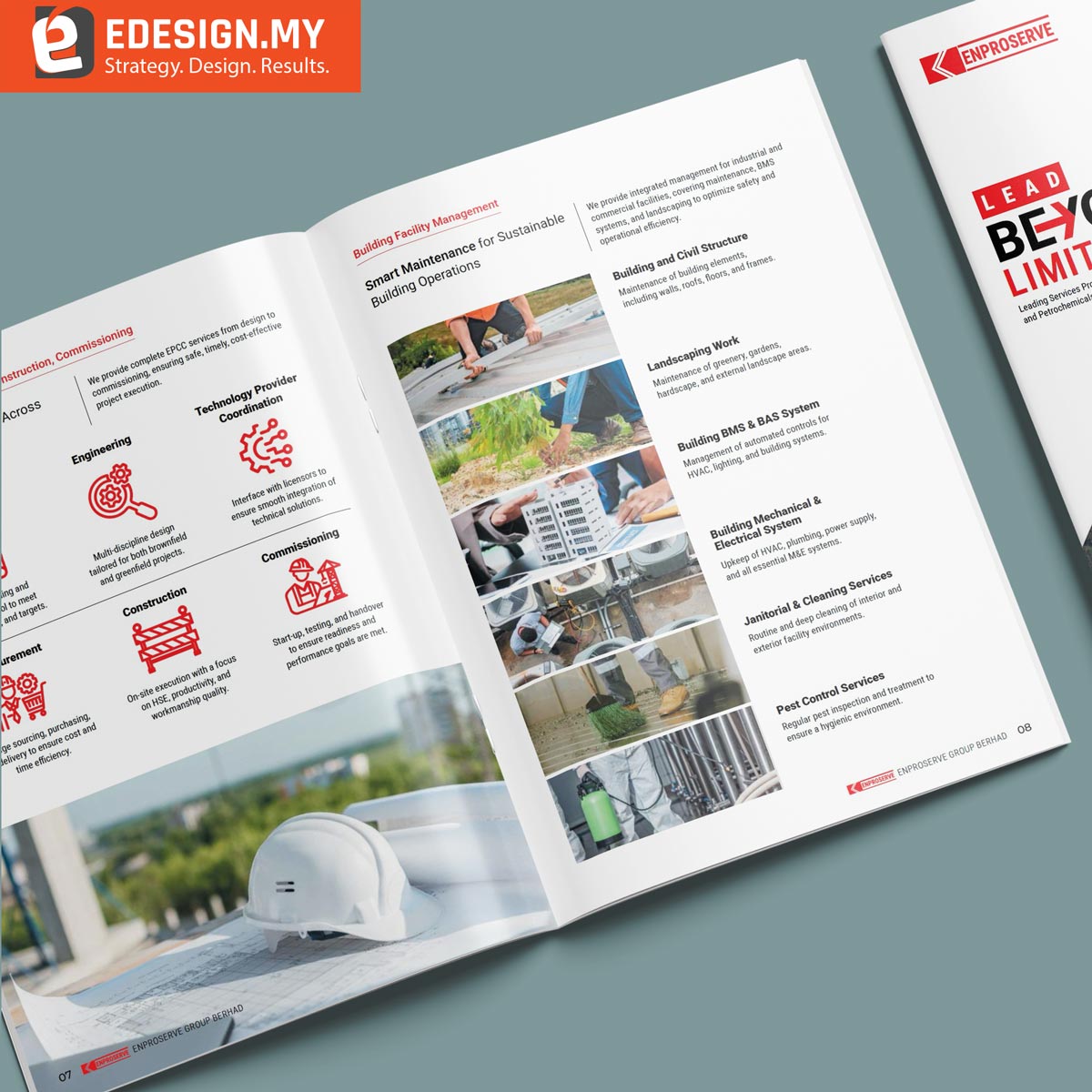 Industrial Engineering & Construction Company Profile Design in Malaysia